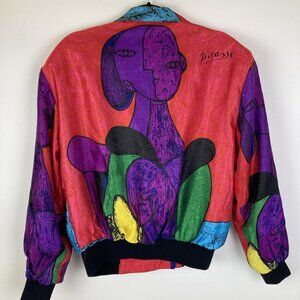 Vintage 80s 90s Pablo Picasso Jacket Windbreaker Size XL/2XL Art to Wear